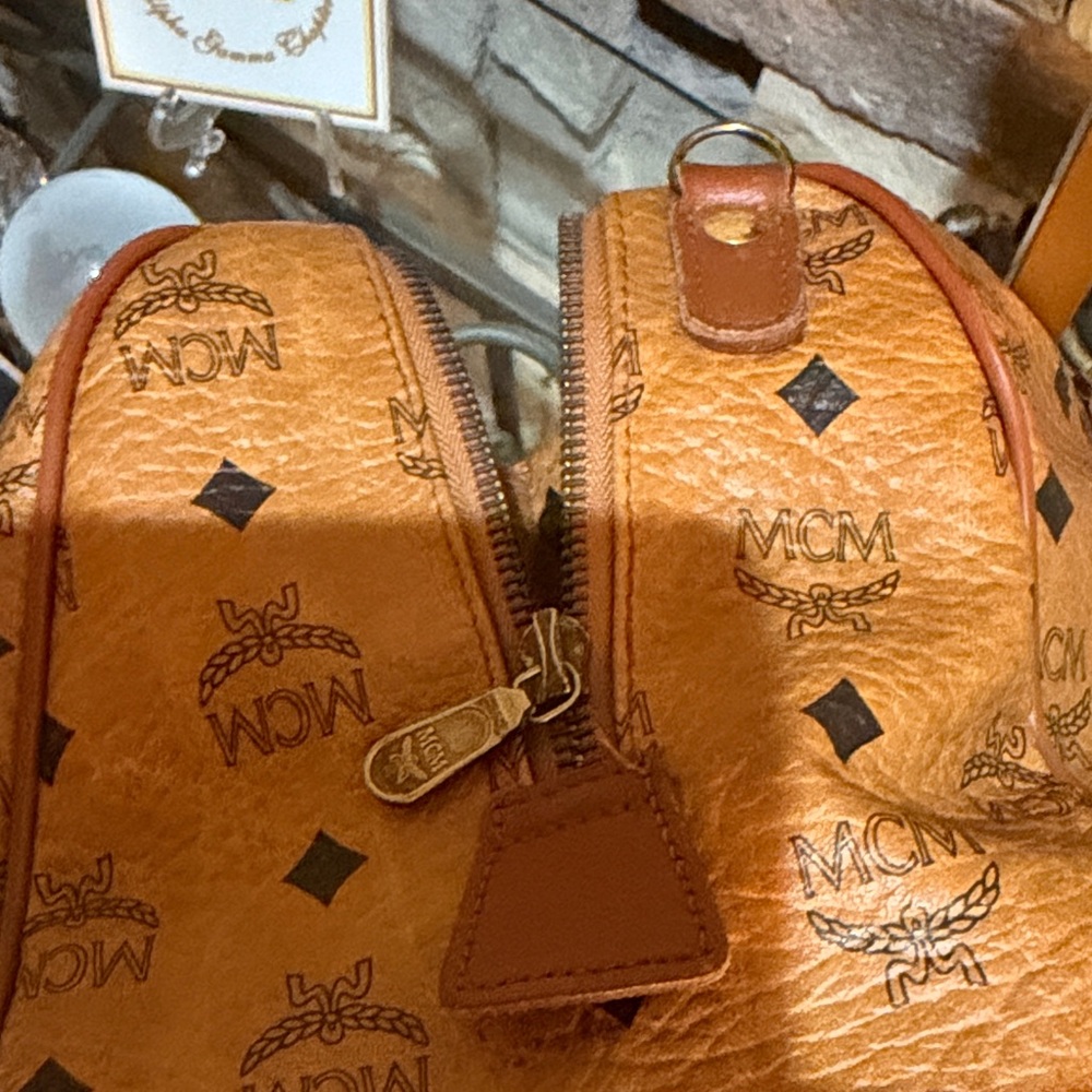 MCM Cognac Visetos Satchel - Picture 13 of 14